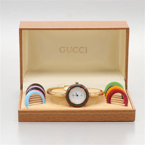 gucci watch 1100l|Gucci watch interchangeable bezels.